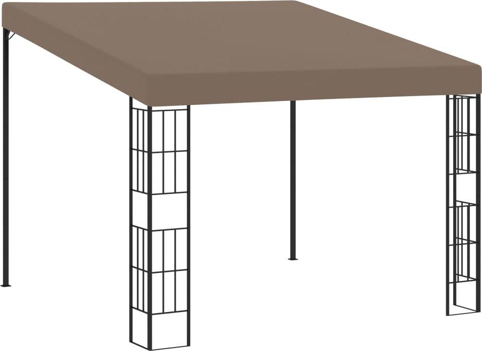 vidaXL Altana przyścienna, 3 x 3 m, taupe, tkanina