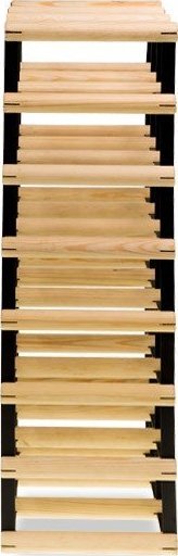 Wamar-Sosenka Regał na wino Stojak na 21 Butelek Szklanych/ PET RW-8/ 3x7 Surowy Naturalny Metal + Drewno RW-8-3X7-21