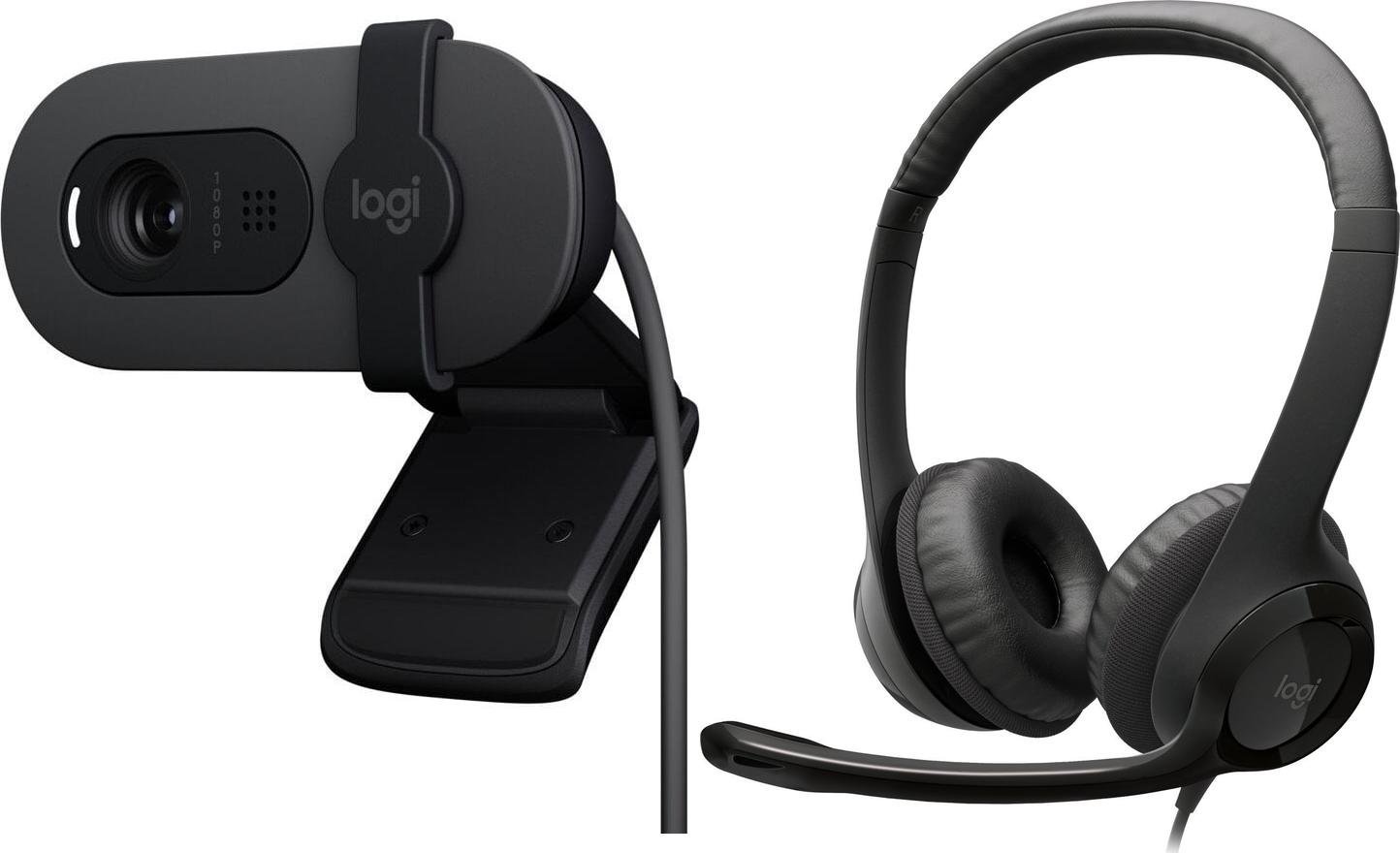 Kamera internetowa Logitech Brio 100 (960-001585) + H390 (981-000406)