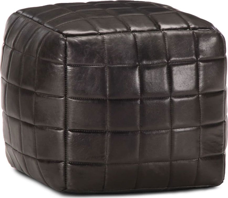 Elior Czarny podnóżek skórzany - Klavo 3X