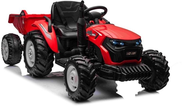 SUPER-TOYS OLBRZYMI TRAKTOR 24 V Z PRZYCZEPĄ I ELEKTRYCZNIE PODNOSZONYM KIPREM SUPER JAKOŚĆ/HC306