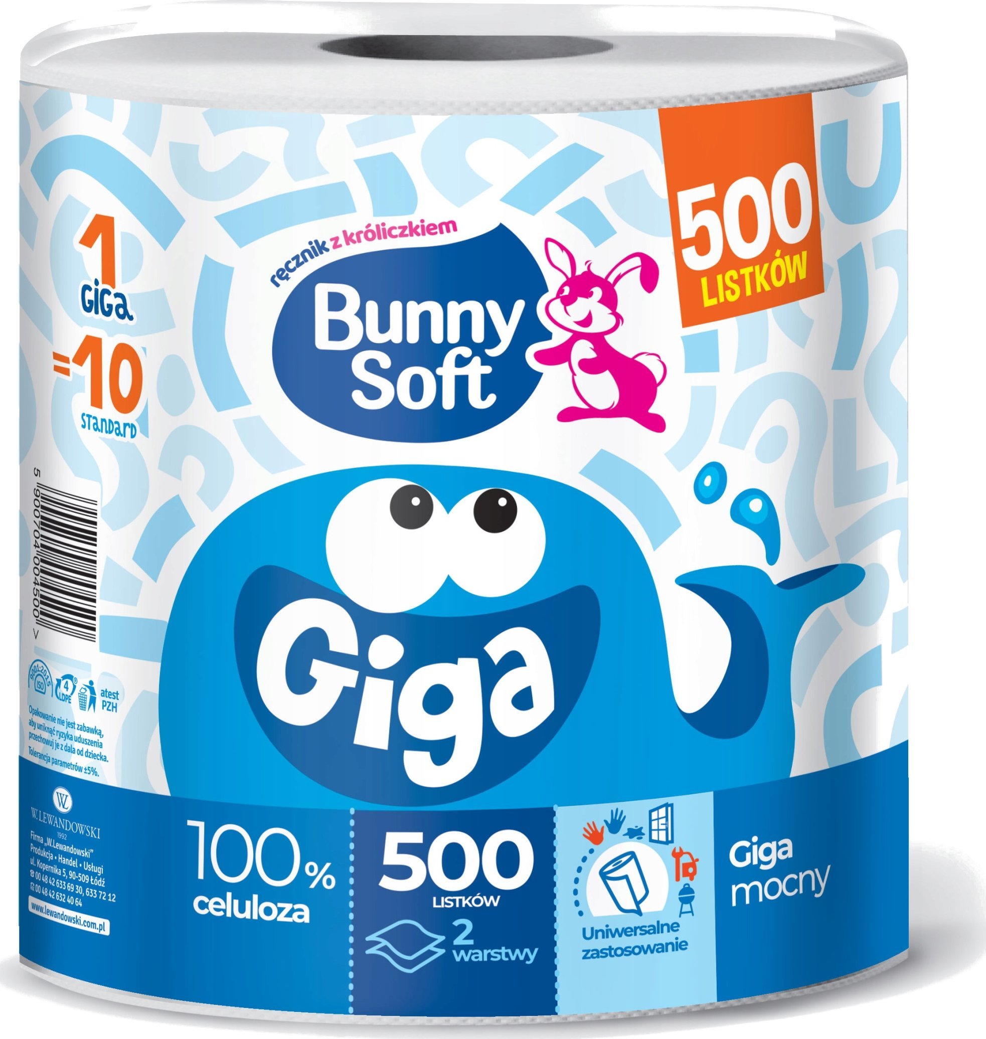 Bunny Soft Ręcznik papierowy Bunny Soft Giga 2-warstwowy 500 listów