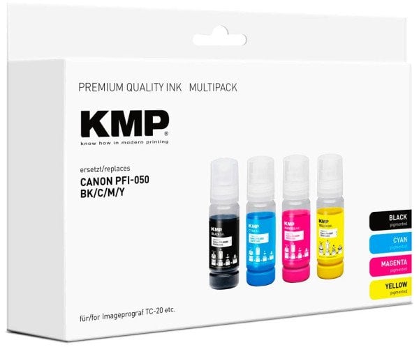 KMP Patrone Canon PFI050 MultiPack B/C/M/Y kompatibel