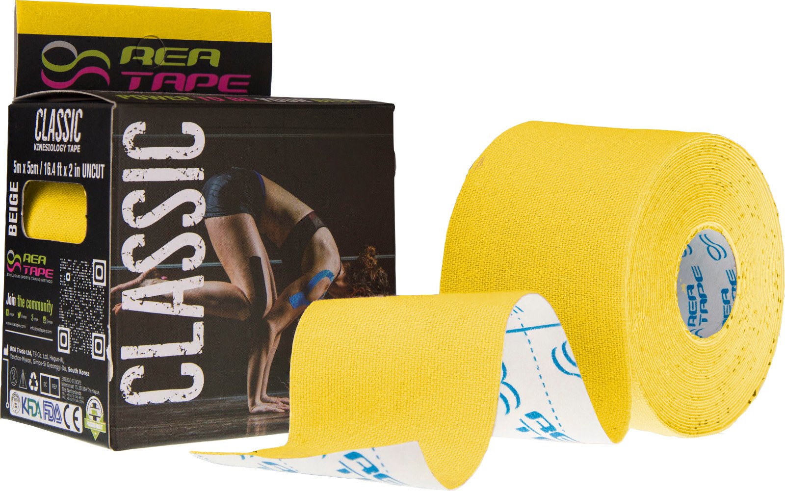 REA TAPE Classic (Żółty) 5x5cm 1szt