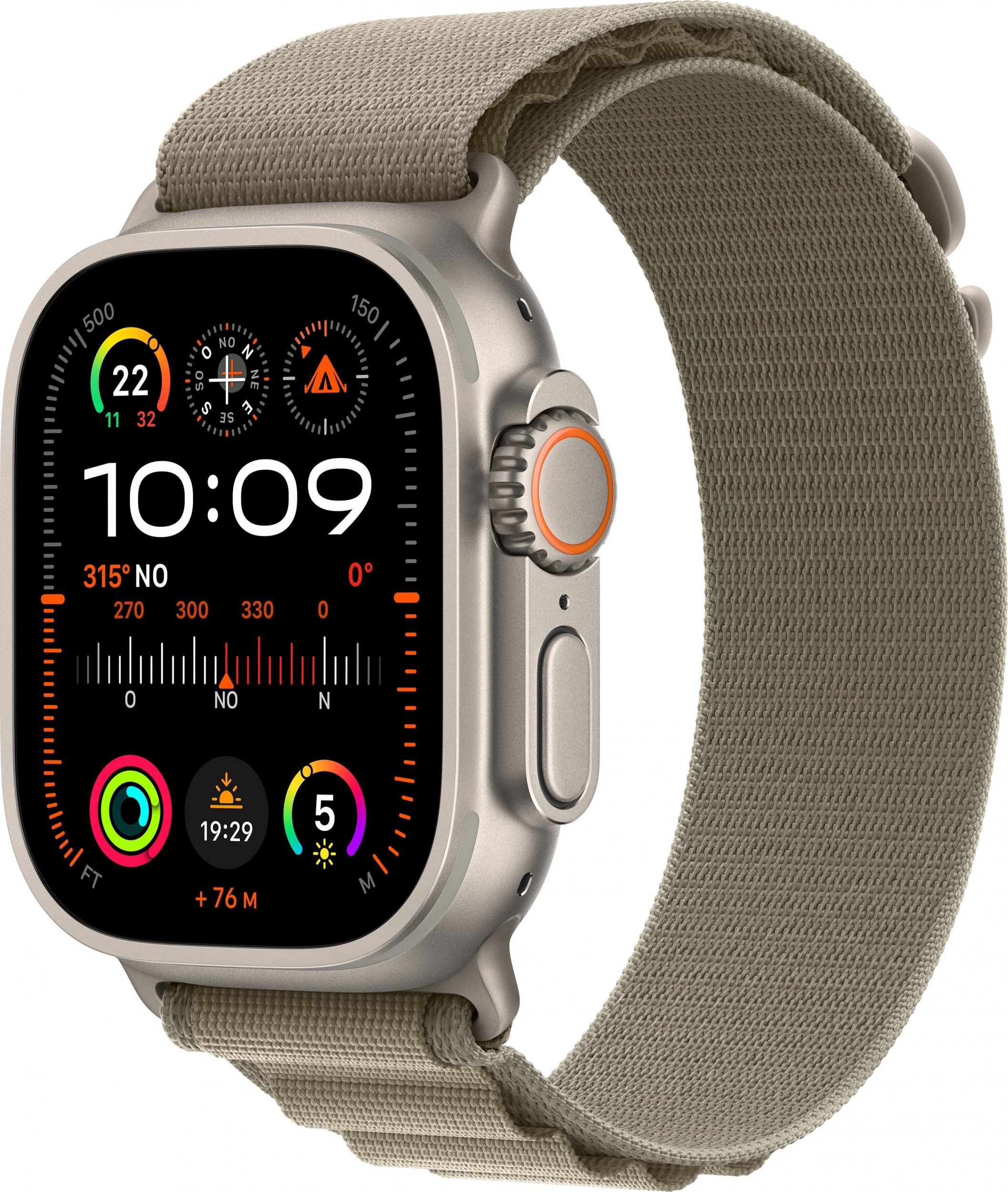 Smartwatch Apple Watch Ultra 2 GPS + Cellular 49mm Titanium Case Alpine Loop Small Zielony (MREX3WB/A)