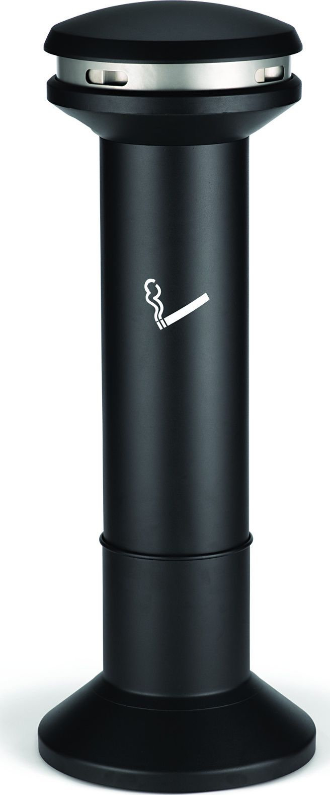 Kosz na śmieci Rubbermaid Popielniczka wolnostojąca zewnętrzna czarna z pojemnikiem 15L Popielniczka wolnostojąca zewnętrzna czarna z pojemnikiem 15L