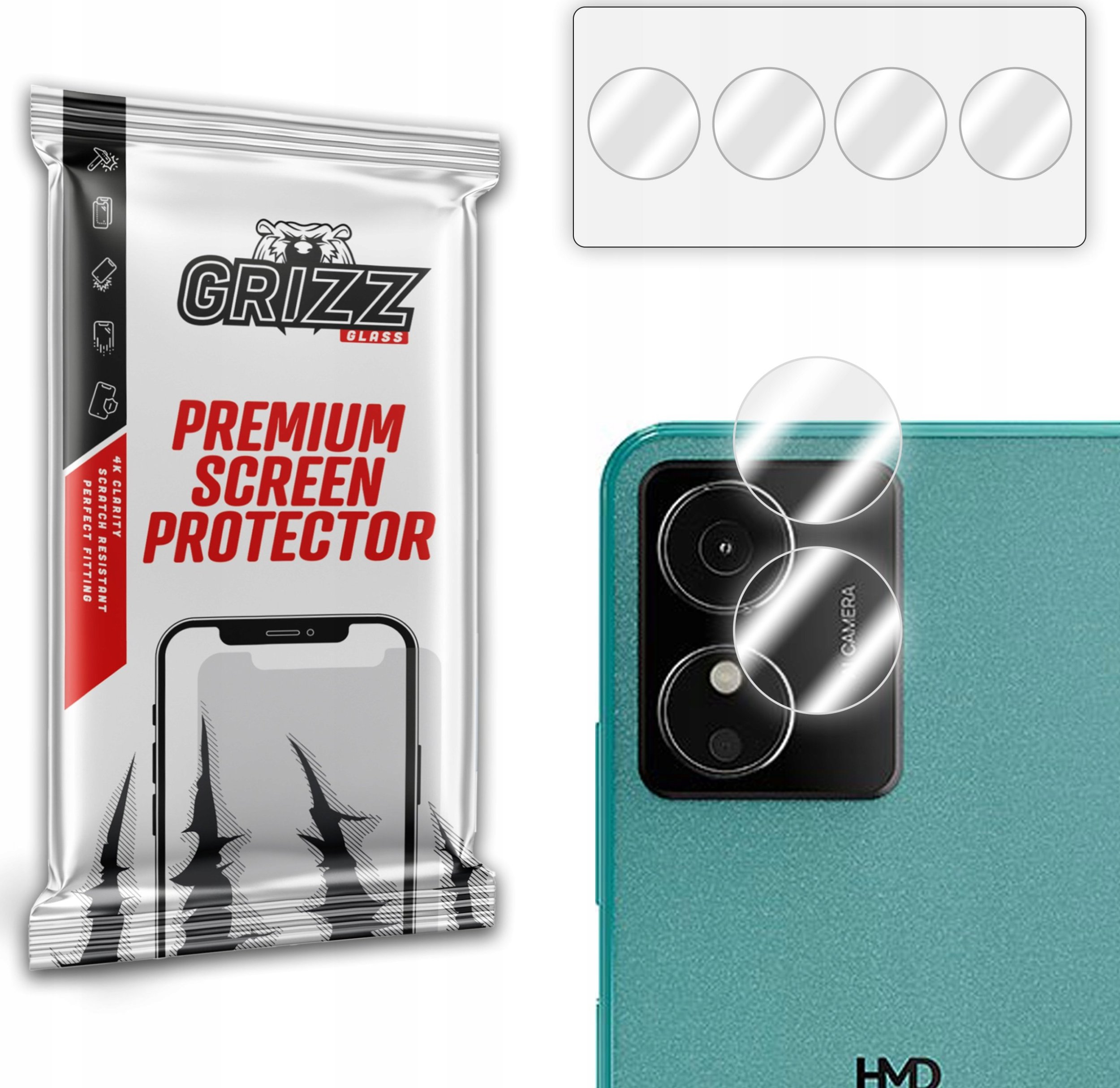 Szkło na aparat GrizzGlass HybridGlass Camera do HMD Key