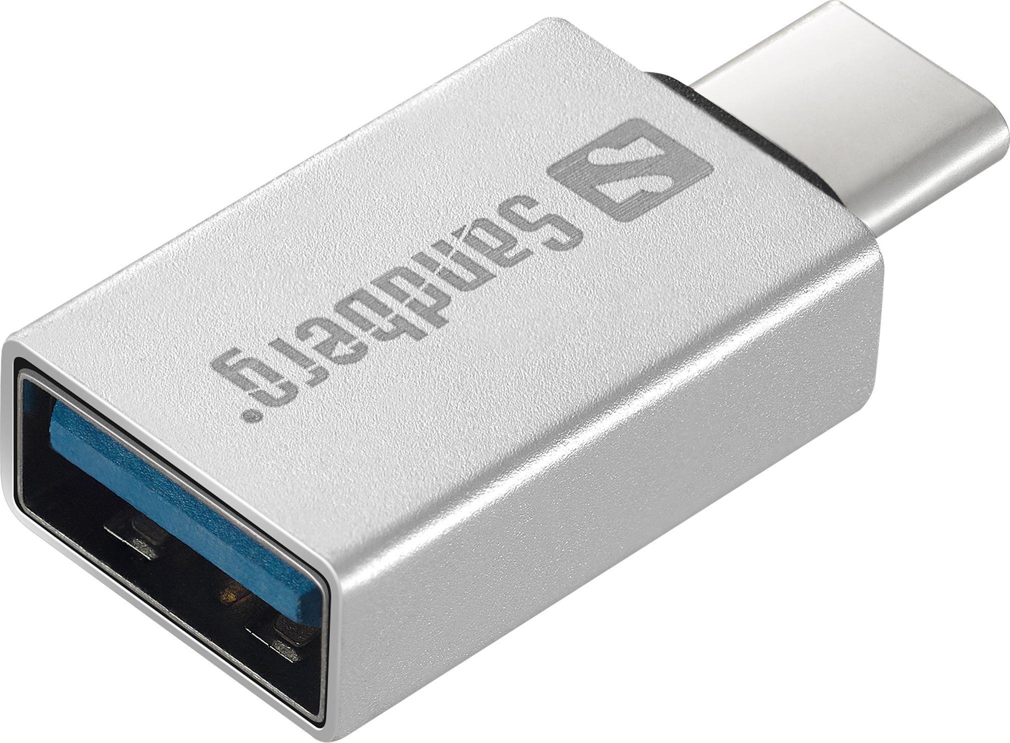 Adapter USB Sandberg 136-24 USB-C - USB Srebrny (136-24)