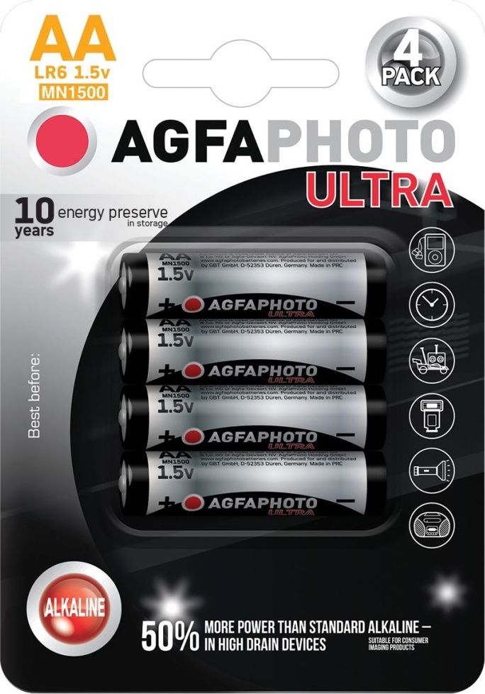 AgfaPhoto Bateria Ultra AA / R6 4 szt.