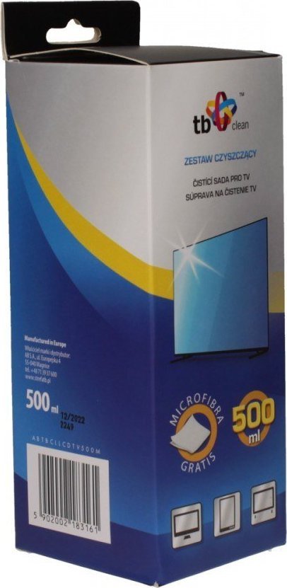 TB Print Clean Zestaw płyn do TV 500 ml + mikrofibra