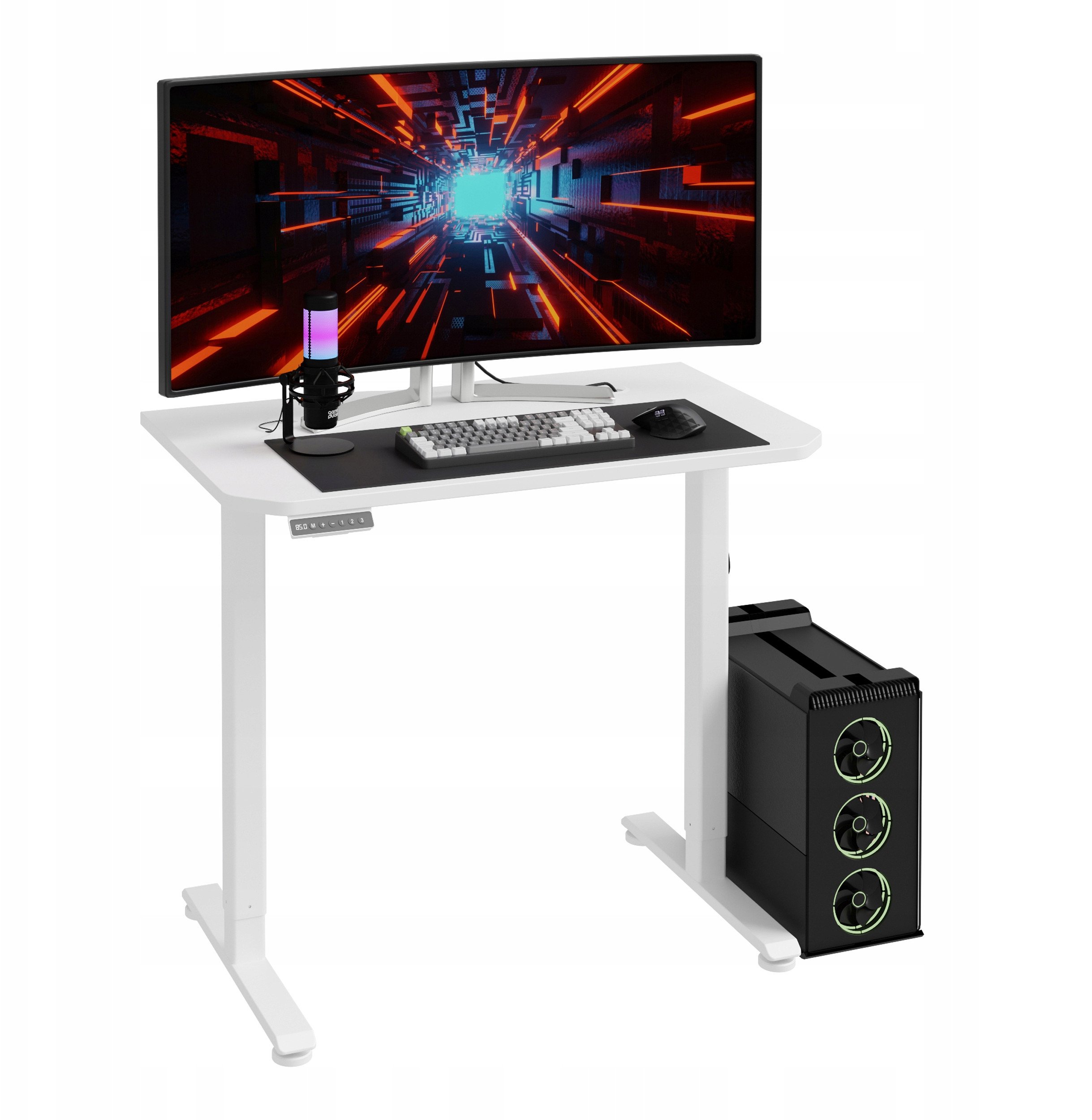 Biurko Biurko Z Regulacją Wysokości Hypernova 100 Cm Białe