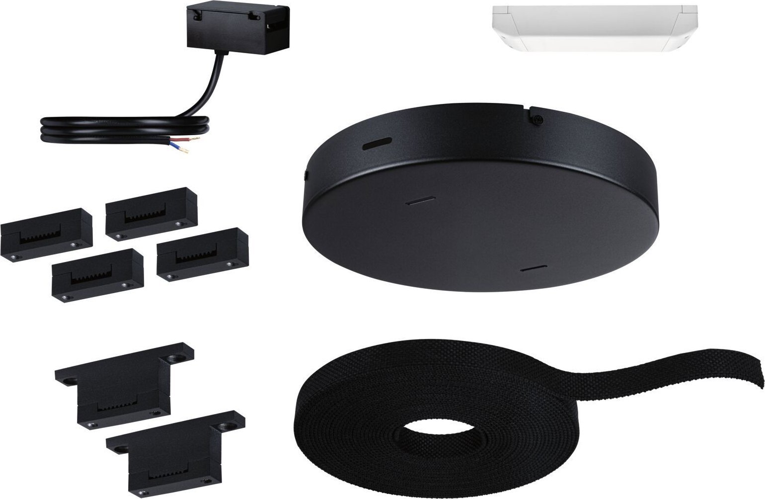 Zestaw podstawowy systemu ULine z taśmą 10m czarny max.150W 230V/48V czarny / aluminum