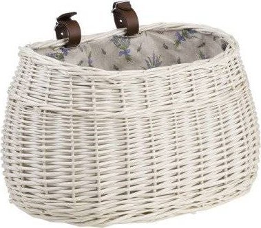 WickerPL AKCESORIA ROWEROWE KOSZ NA ROWER Z WIKLINY OBSZYTY 35x17 H19 cm