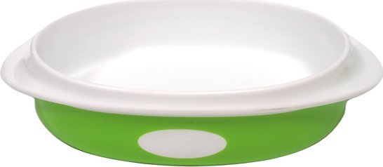 Poupy Głęboki talerzyk dla dziecka Zielony 4m+ POUPY