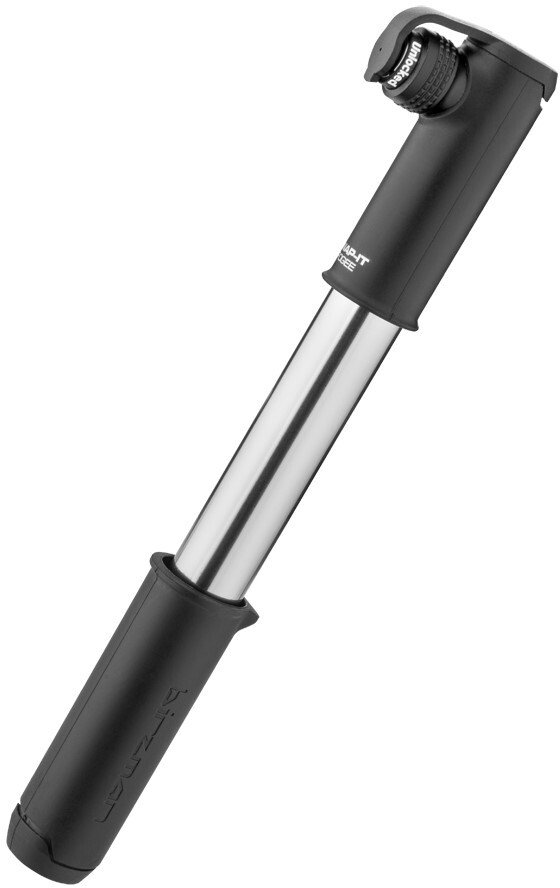 Pompka ręczna BIRZMAN Scope Apogee (Presta/Schrader), 120psi/8.3 bar, Długość 220mm, CNC, Srebrno-Czarna (NEW)