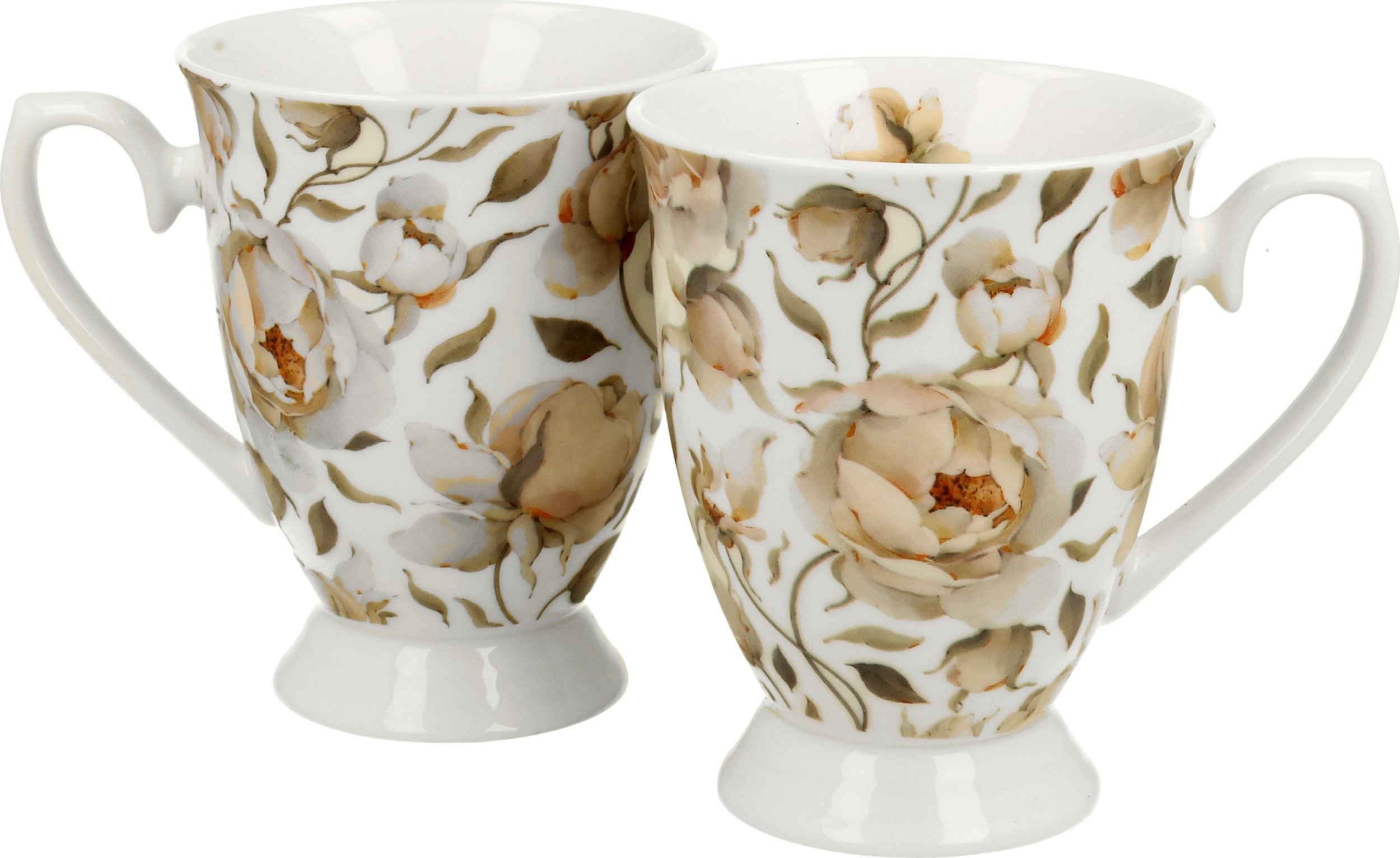 DUO Zestaw 2 kubków 300 ml Retro English Roses White