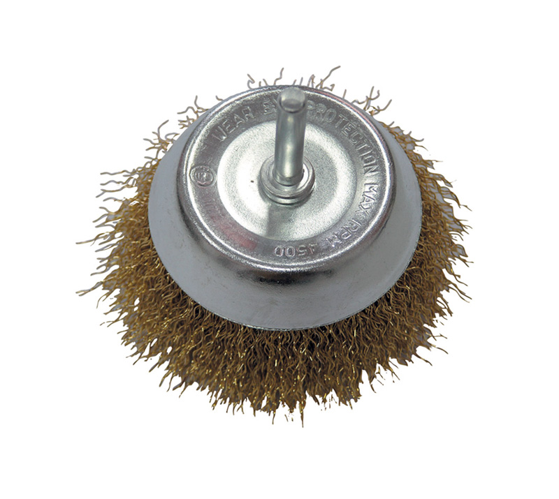 Pro-Line Szczotka doczołowa z drutu falowanego z trzpieniem 6mm Ø=75mm - 32847