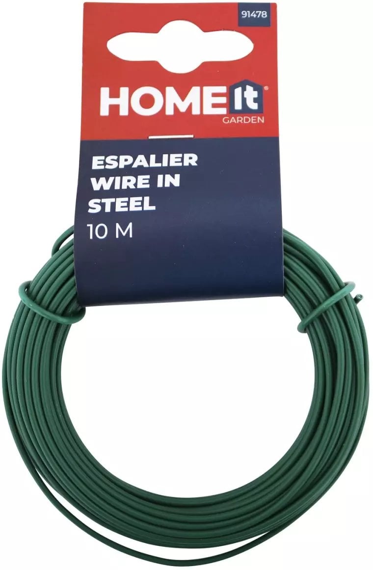 Home It drut do podpór stalowy zielony 10 meter