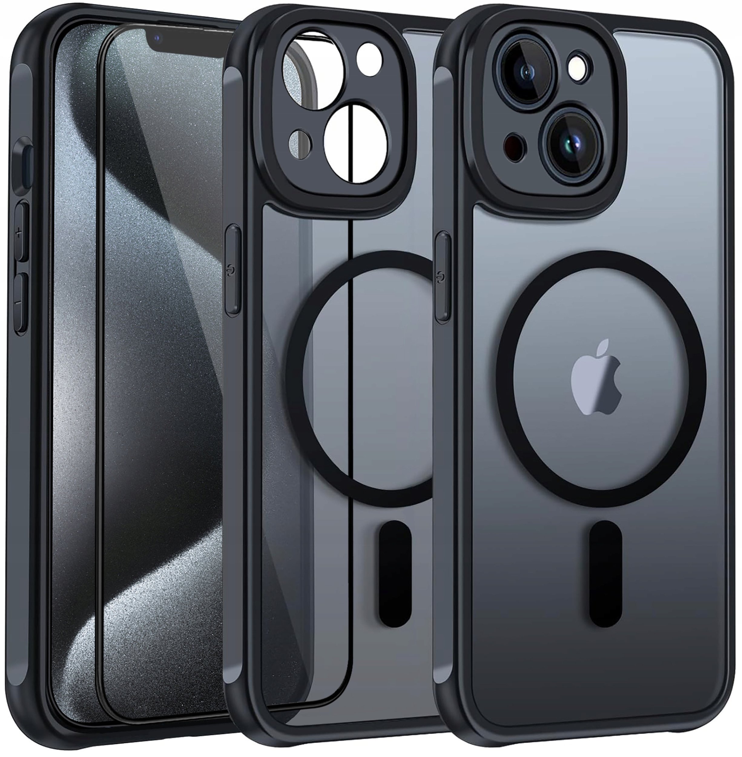 Etui do iPhone 13 |14 do MagSafe MATT CASE WZMACNIANE 360 Szkło 5D PREMIUM