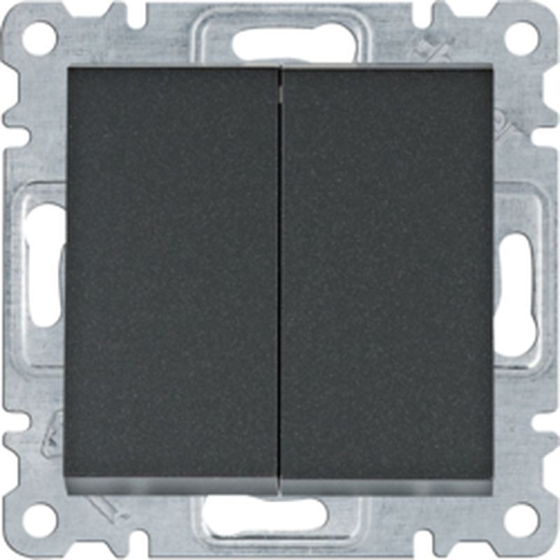 Hager Lumina Łącznik schodowy podwójny czarny WL0053