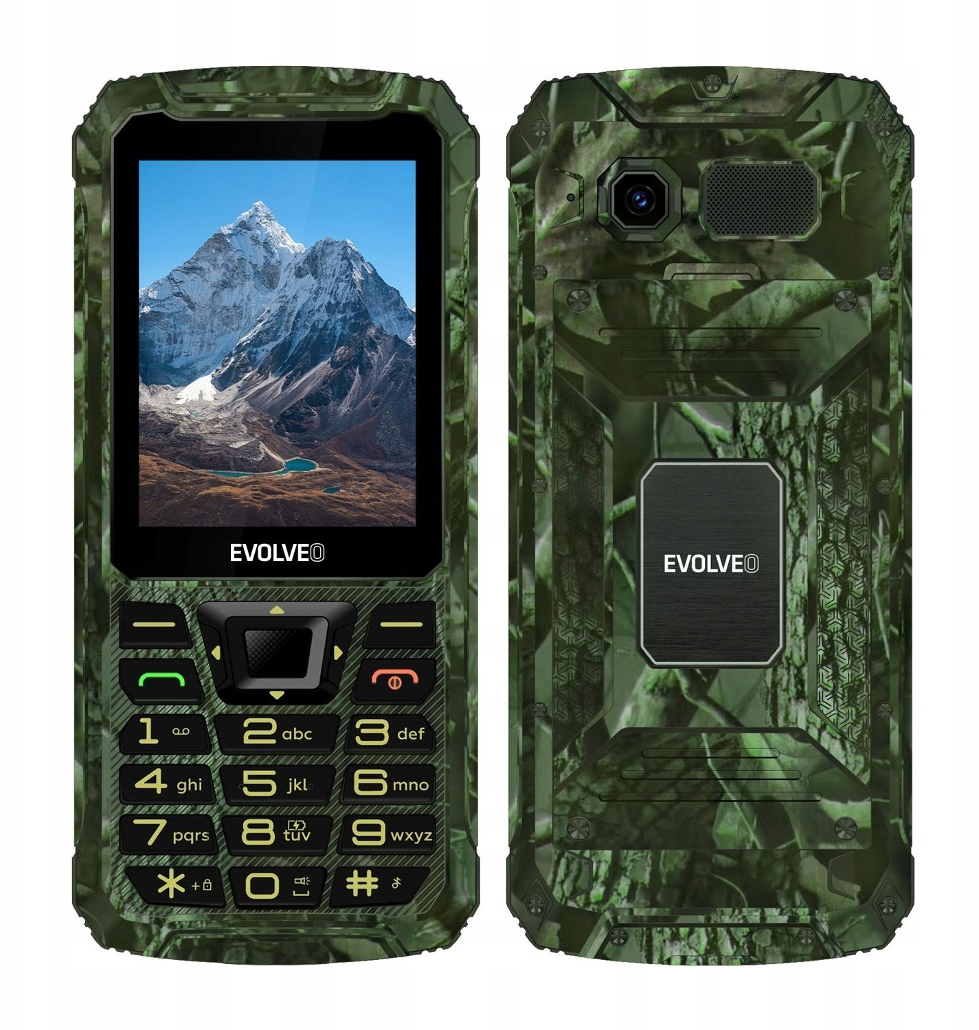 Telefon komórkowy Evolveo EVOLVEO StrongPhone Z6, wodoodporny odporny Dual SIM telefon, myśliwska kamuflaż