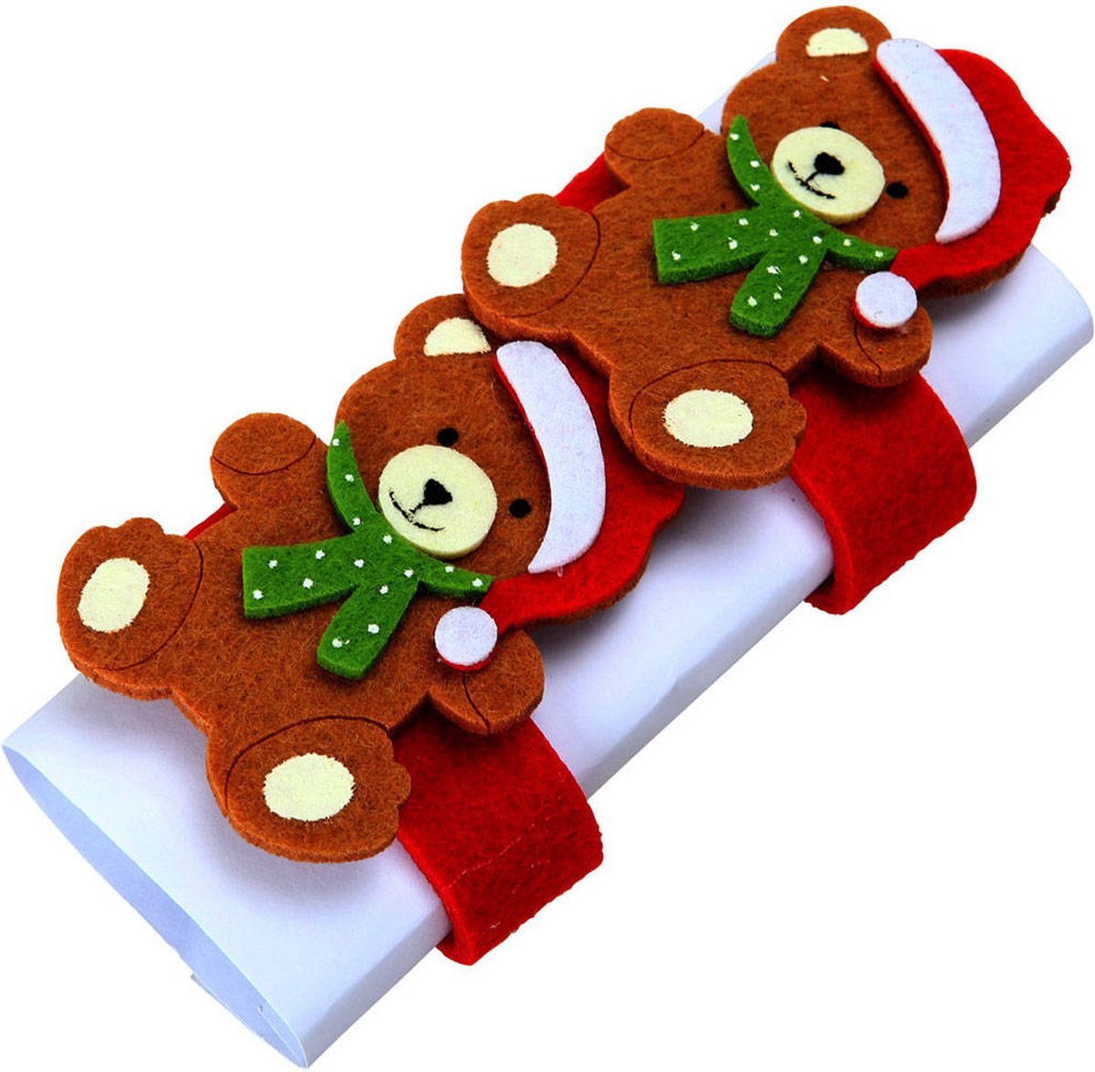 Obrączki na serwetki, filcowe, motyw świąteczny, zestaw 2 szt.