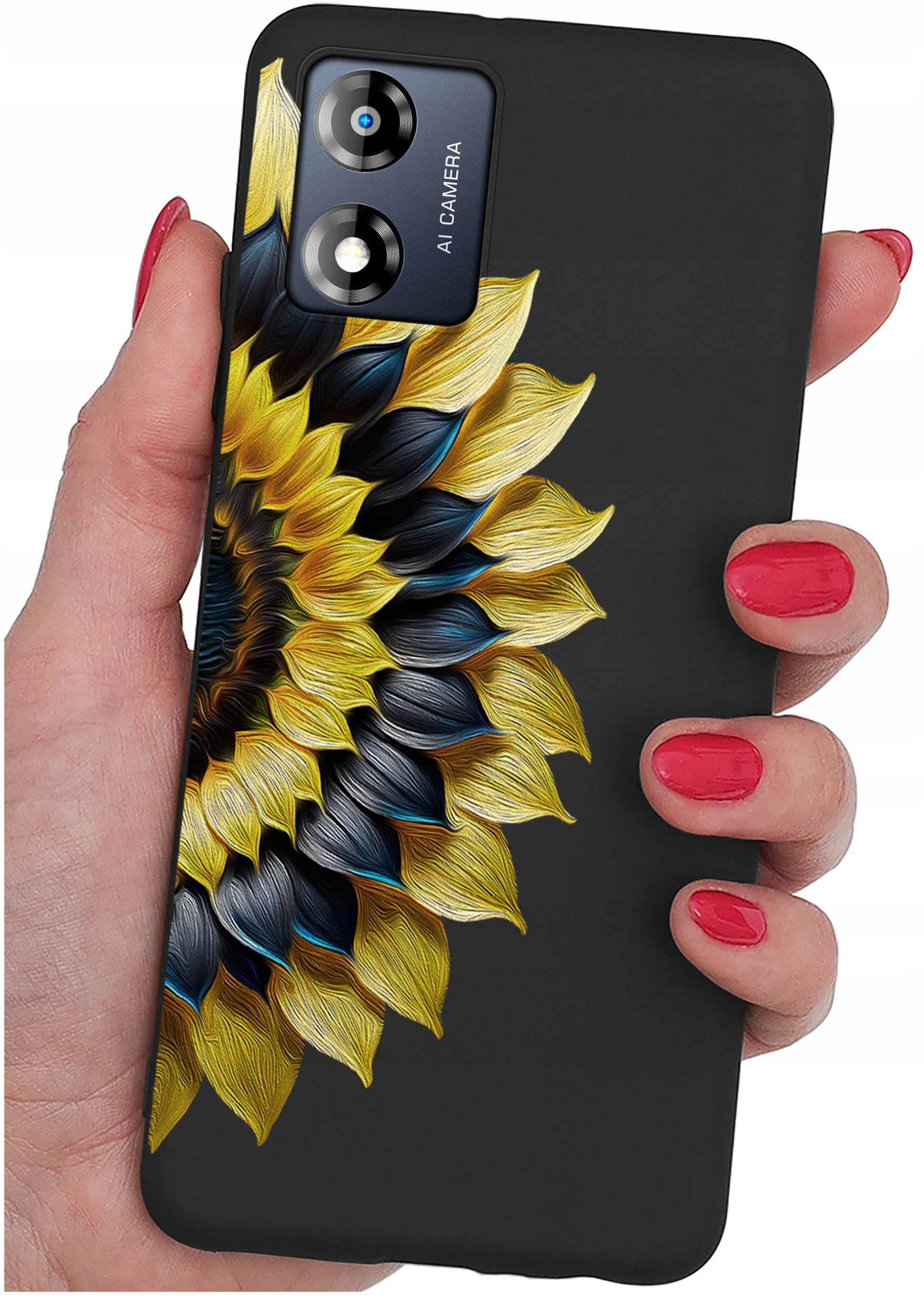 Etui do Motorola Moto E13 WZORY |SILIKONOWE MATT CASE + SZKŁO 9H