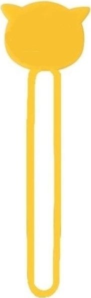 Hurtel Silikonowy zwijacz organizer kabla przewodu żółty Silikonowy zwijacz organizer kabla przewodu żółty