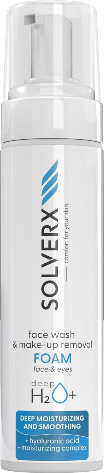 Solverx Deep H2O+ Pianka do mycia i demakijażu twarzy głęboko nawilżająca 200ml