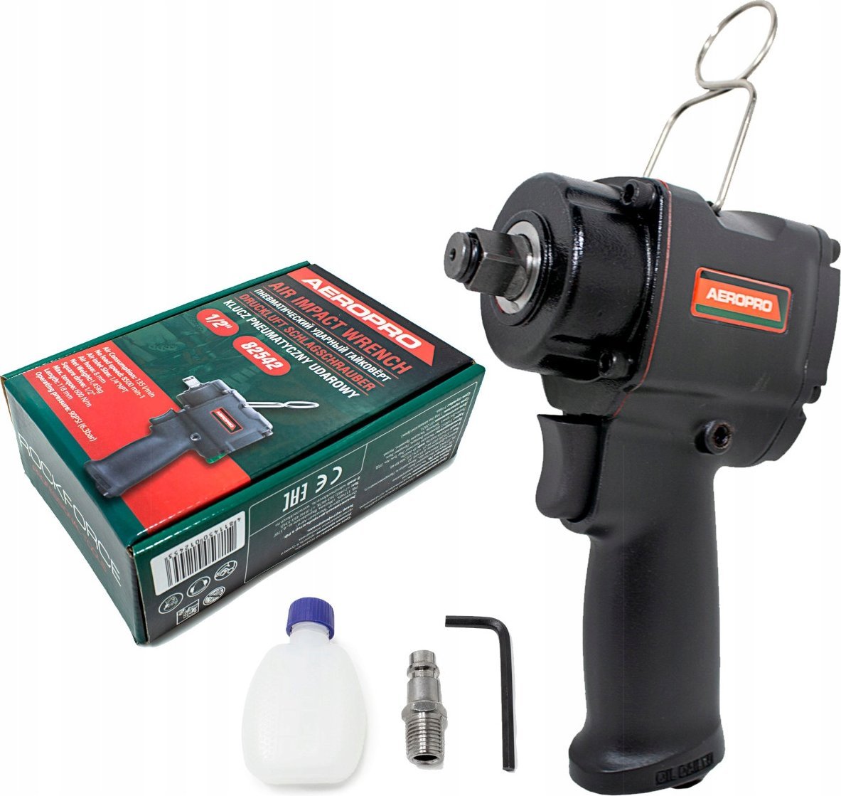 Klucz udarowy Rockforce KLUCZ PNEUMATYCZNY UDAROWY 600 Nm 1/2" COMPACT