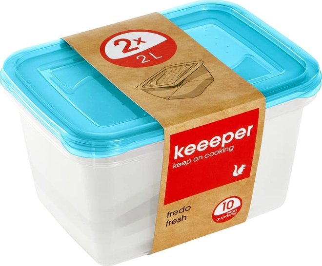 Keeeper KEEEPER - 2x pojemnik na żywności - Fredo Fresh - 2x 2,0 L