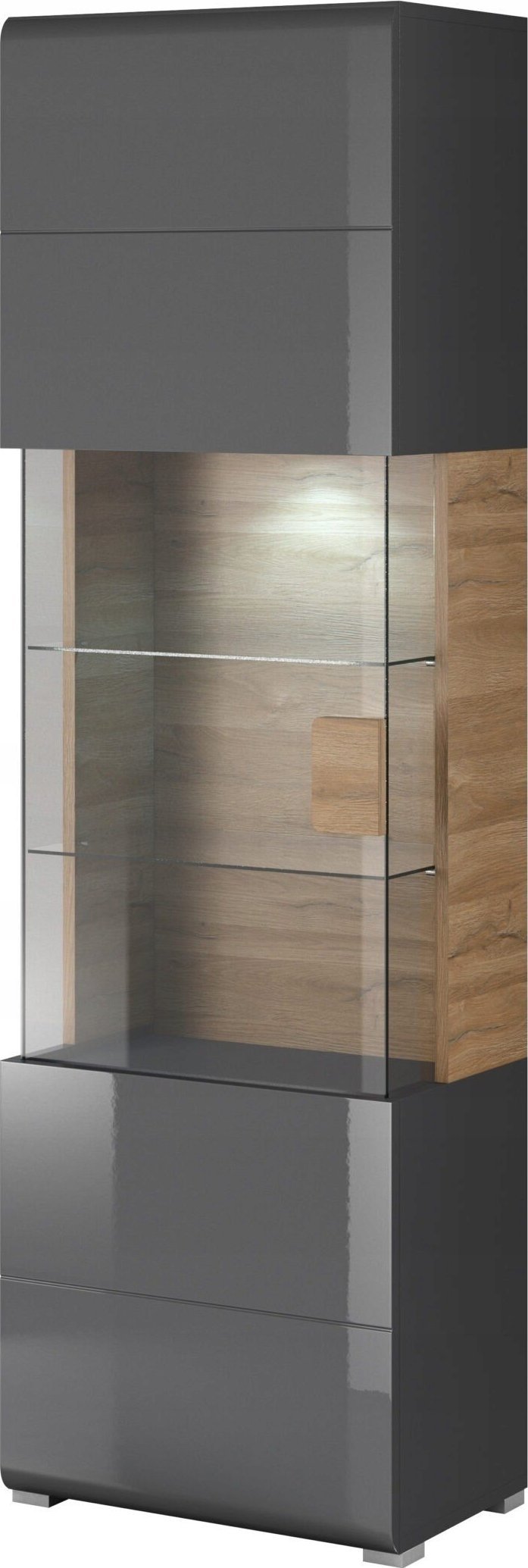 Helvetia Witryna biały połysk 204 x 60 x 39 cm hlv TOLEDO