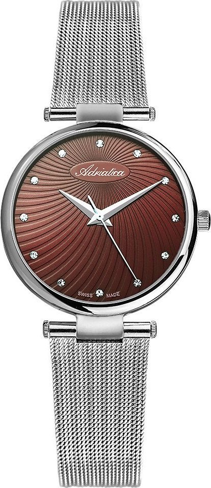 Zegarek Adriatica Zegarek damski Adriatica A3689.514GQ CYRKONIE srebrny