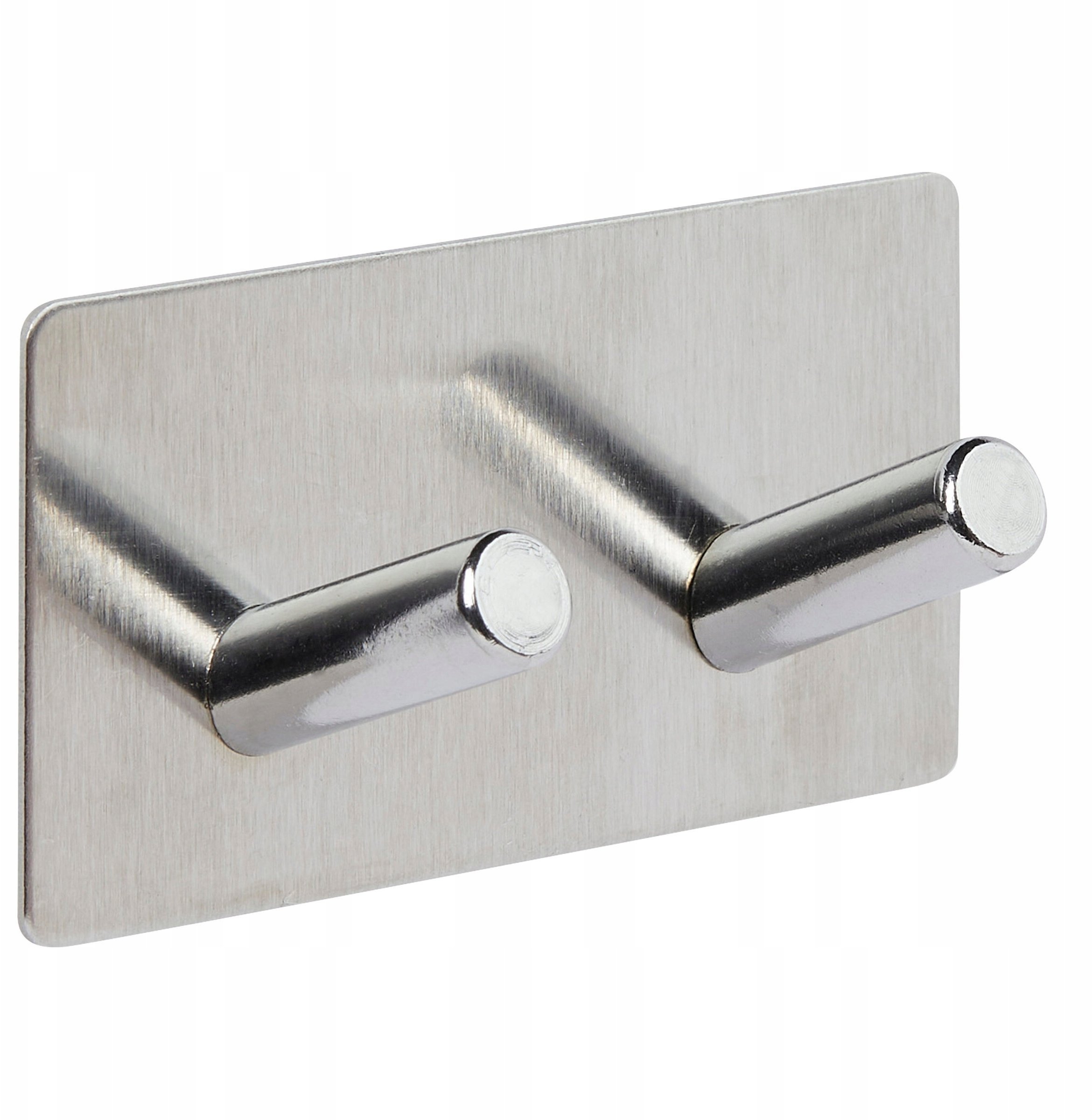 Haczyk samoprzylepny STIKY+ 2 wieszaki, stal nierdzewna, 9 x 3,5 x 4,5 cm