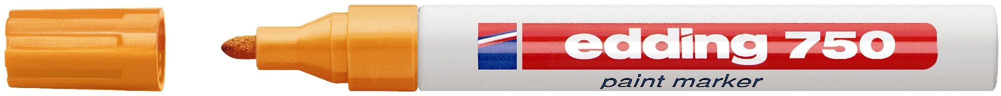 Edding Marker lakierowy, okrągła końcówka, 2-4MM pomarańczowy (750/006/P ED)