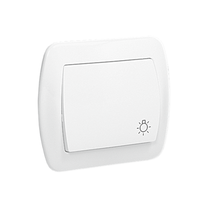 Kontakt-Simon Przycisk światło AKORD biały - AS1/11