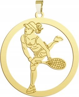 Radziszewska Jewellery Pozłacana Zawieszka Tenisistka GRAWER GRATIS