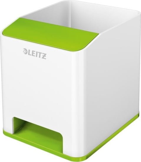 Leitz POJEMNIK NA DŁUGOPISY LEITZ WOW ZE WZMACNIACZEM DŹWIĘKU BIAŁO-ZIELONY