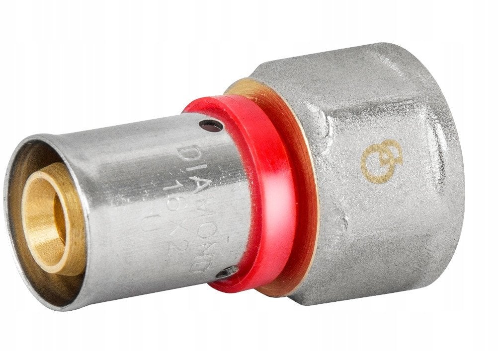 Diamond łącznik zaprasowywany ZŁ-DZ, PEX-AL-PEX, mosiądz 1"x20 FZZ-002.1X20.ZŁ-DZ