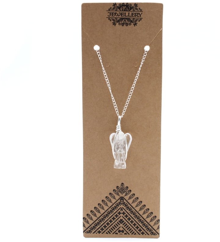 Wisiorek Anioł Stróż - Kwarc Skalny