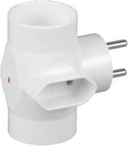 Timex Rozgałeźnik wtyczkowy 2x2P +1xEuro biały R-20