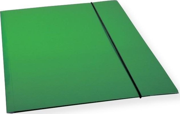 Teczka A4 z gumką lakier zielona 300gsm (10szt)