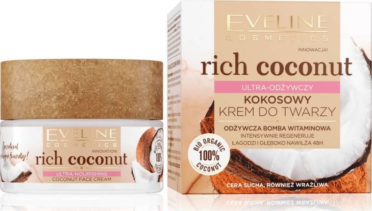 Eveline Rich Coconut kokosowy krem do twarzy ultra-odżywczy 50ml