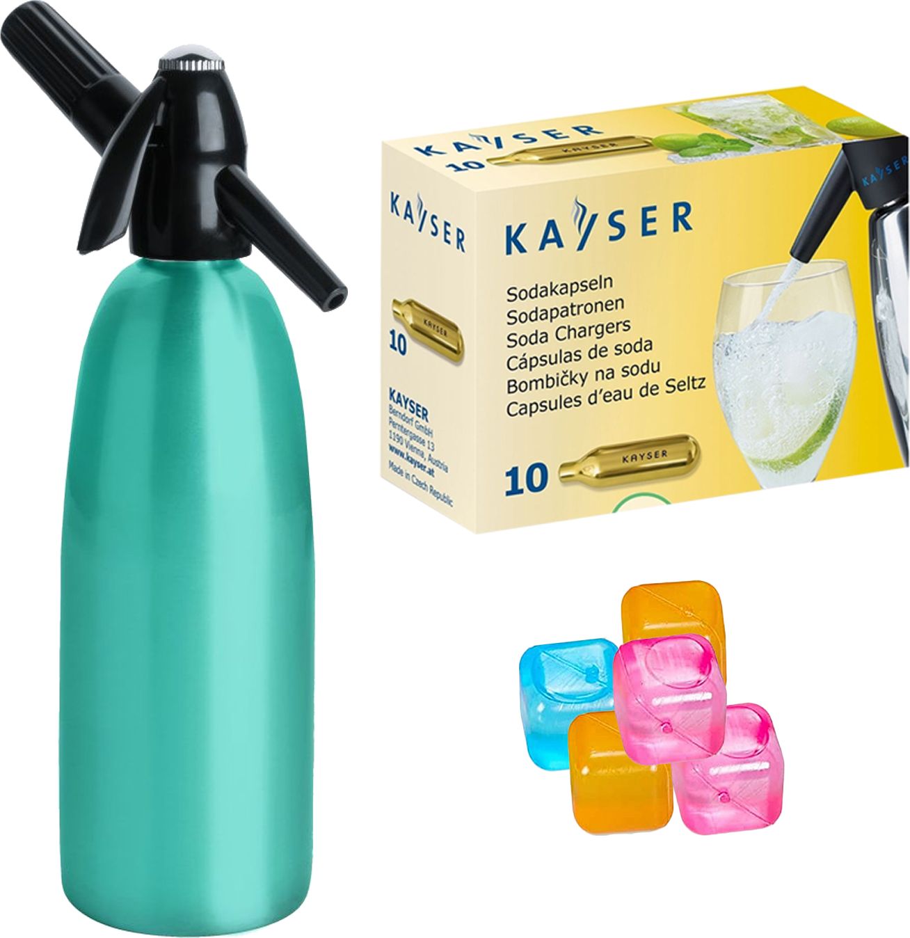 Saturator Art Quick Soda + 10 naboi CO2 Zielony