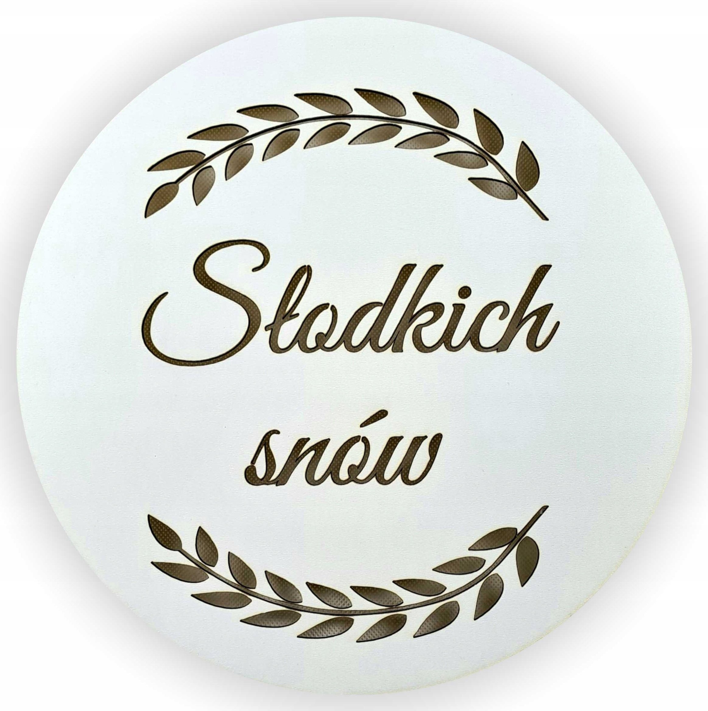 naSciane Lampka nocna LED Słodkich snów BIAŁA okrągła