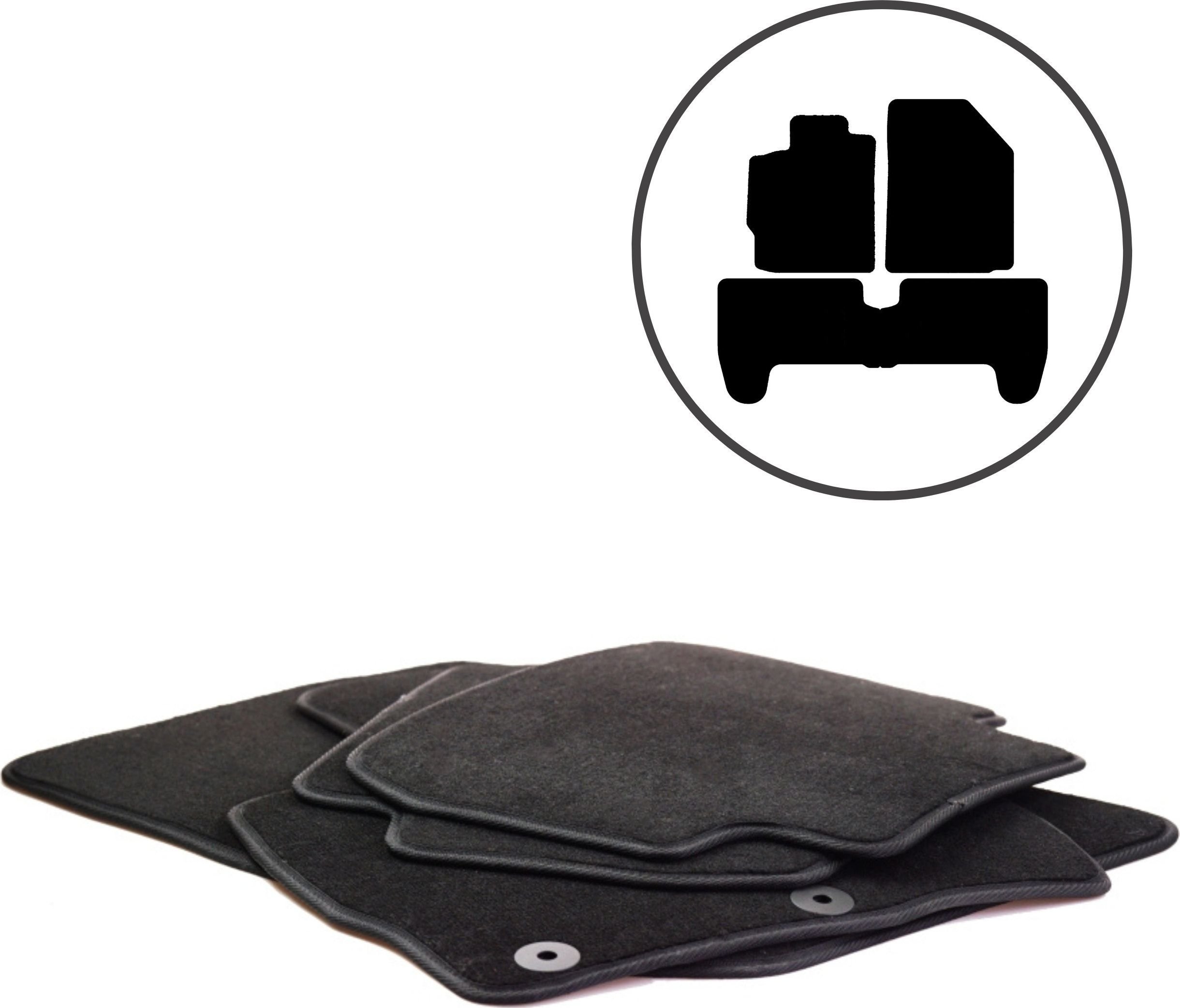 Dikel Dywaniki samochodowe welurowe 4szt Toyota Yaris II