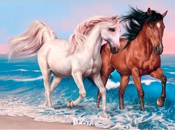 Norimpex Mozaika diamentowa 5D - Konie 40x30cm