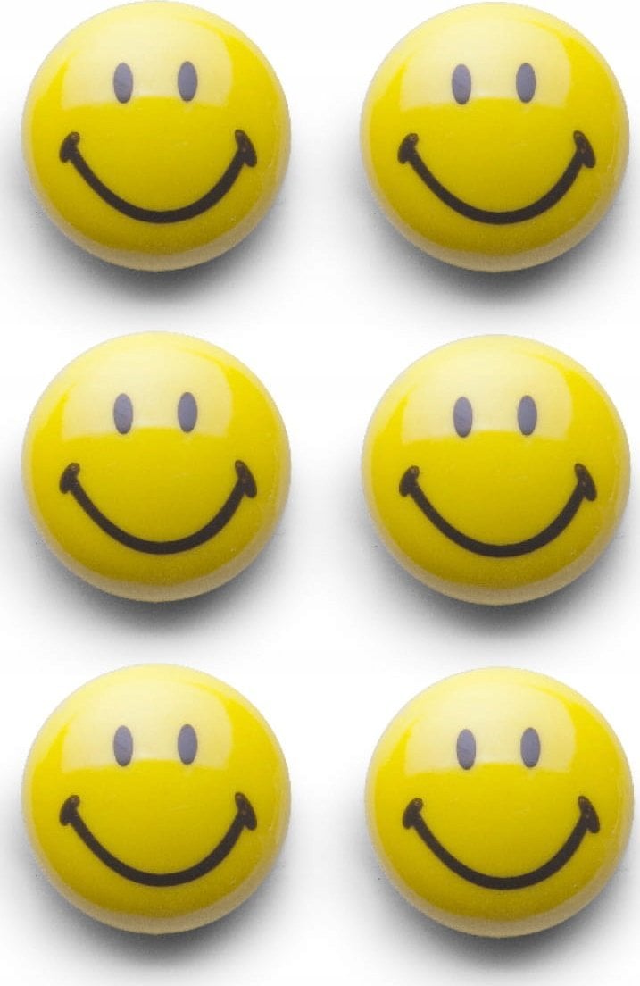 Zeller Magnesy Smiley, 6 sztuk, Ø 3 cm