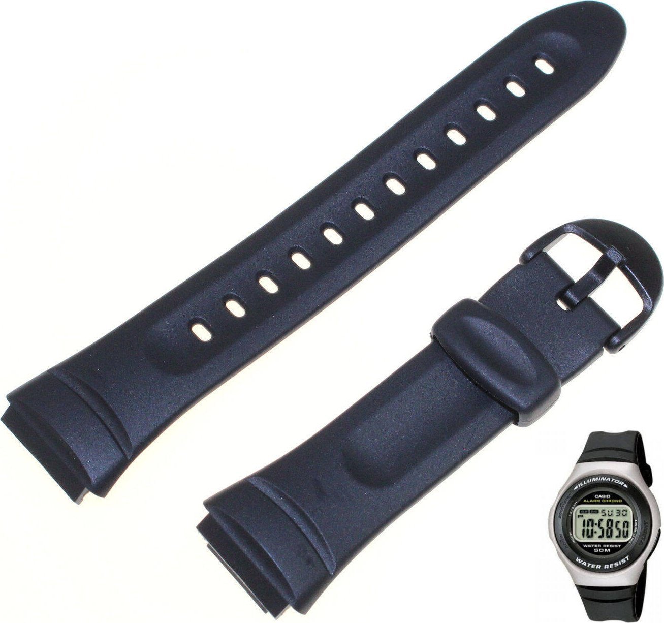 Casio Pasek do zegarka Casio W-57 czarny 10033816