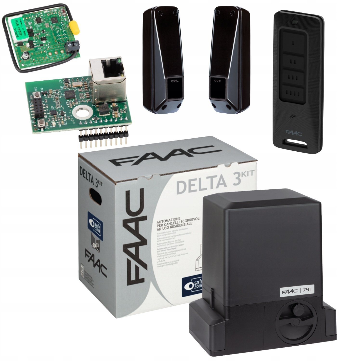 Faac Zestaw Delta 3 SMART - 741 (Wi-Fi+LAN+BLE) do 900kg bram przesuwnych